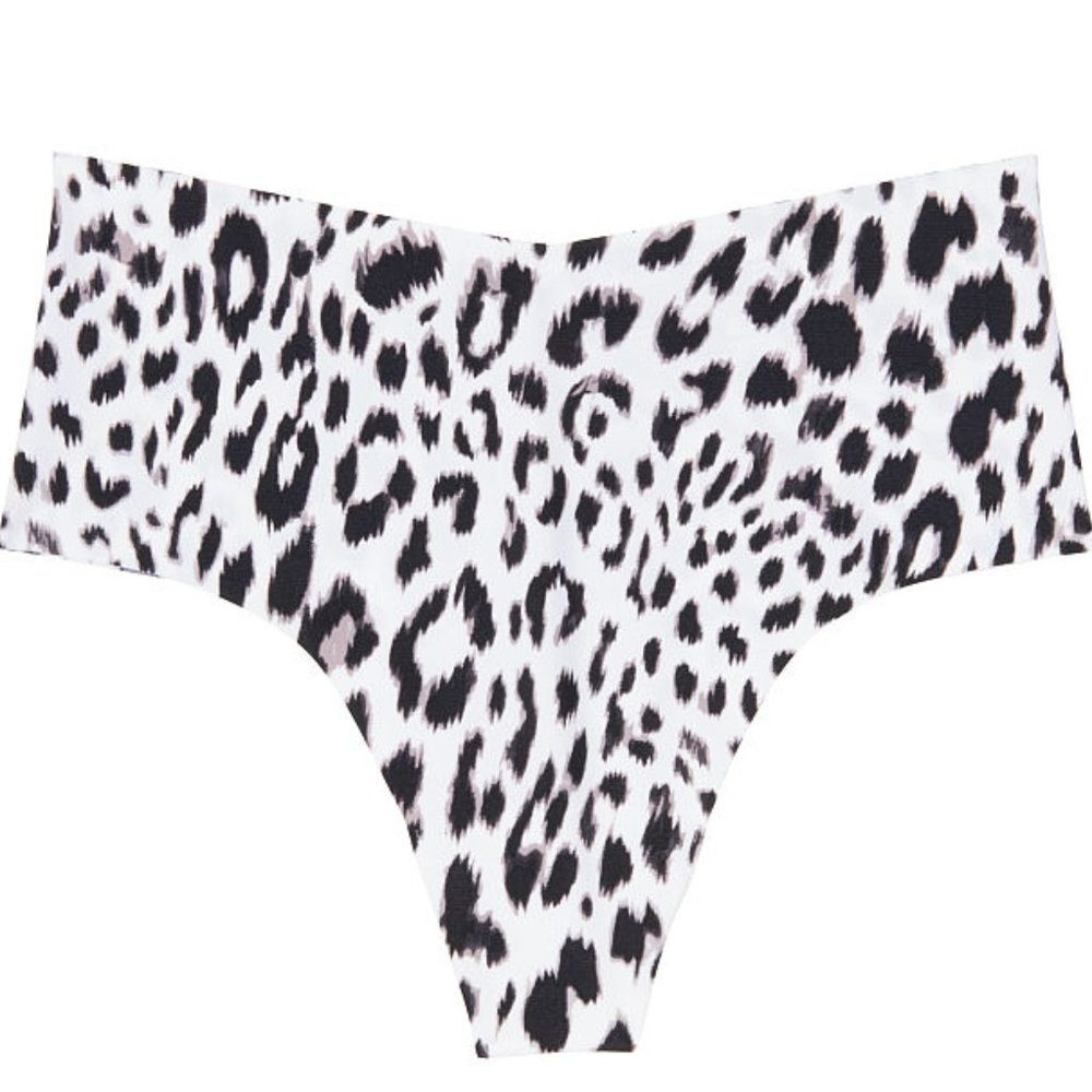Midi Thong XS No Show NWT VS White Leopard - Picture 12 of 15